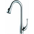 Bakebetter Single Lever Chrome Kitchen Faucet With Push Button Pull Out Sprayer BA2569949